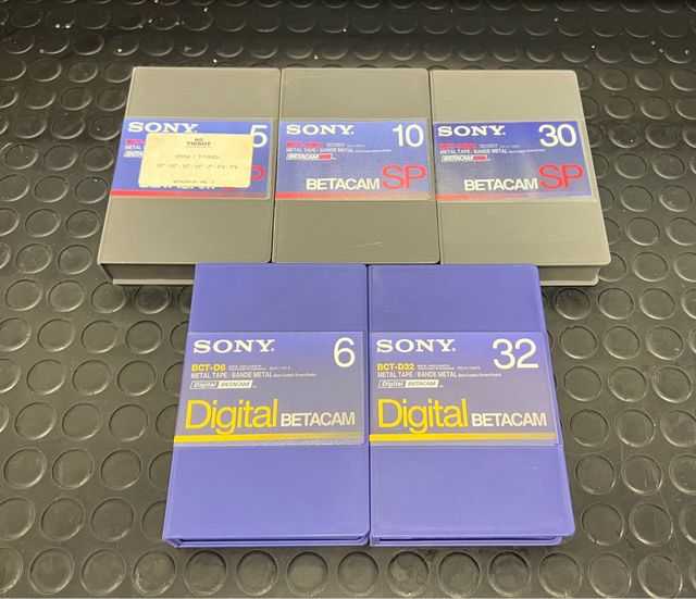 5 Tape Video Betacam SONY BCT SP and Digital