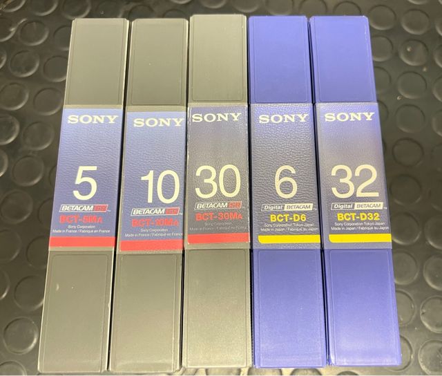 5 Tape Video Betacam SONY BCT SP and Digital