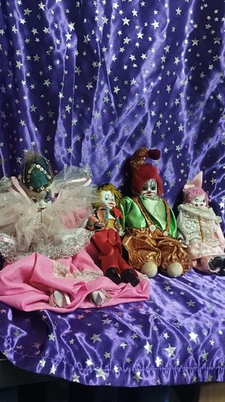 Figuras payasos de porcelana