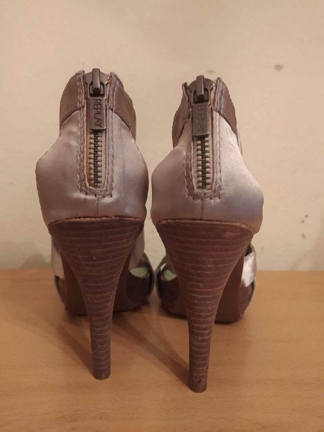 REPLAY - sandalias raso plataforma corcho 37