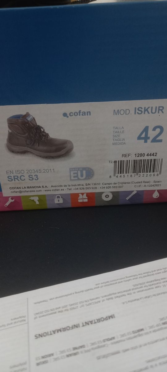 Botas de seguridad a estrenar 42+guantes