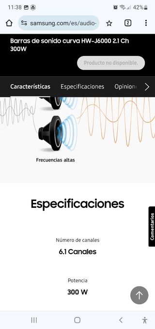 Barra de sonido con subwoofer wireless 