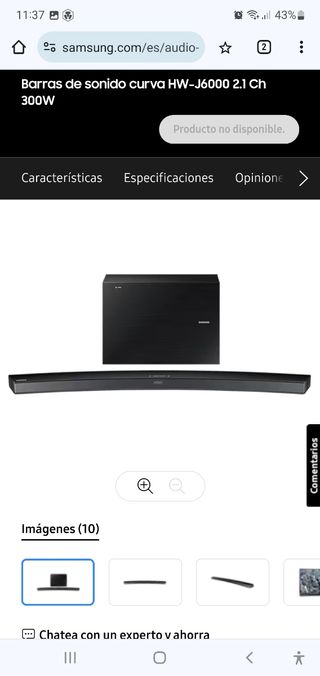 Barra de sonido con subwoofer wireless 