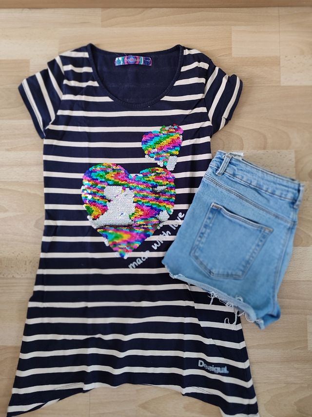 Vestido y short niña