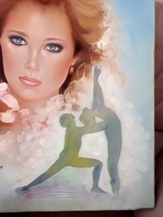 Quadro viso donna pittura olio