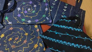 Bolso pintado y hecho a mano