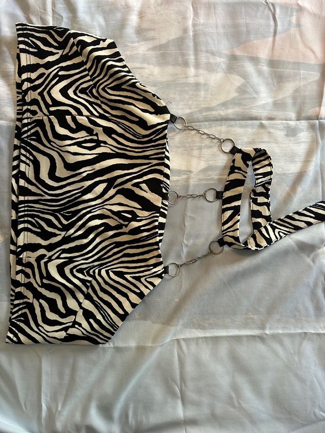 Top cebra 4XL cuello