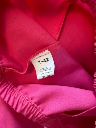 Falda folclore volantes rosa y azul T.12 elastico