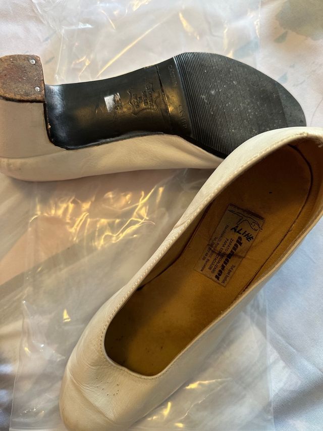 Zapatos baile blancos T. 38 Caster de cuero