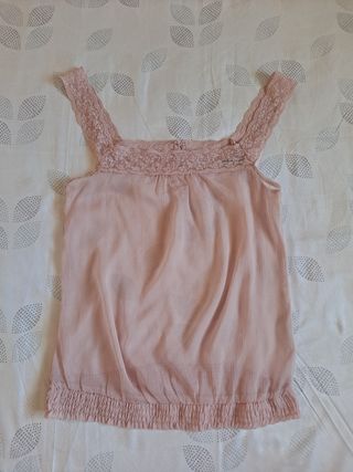 Blusa tirantes rosa Stradivarius