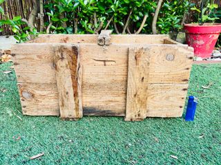 AUTENTICA CAJA RUSTICA DE MADERA PARA CON ASA