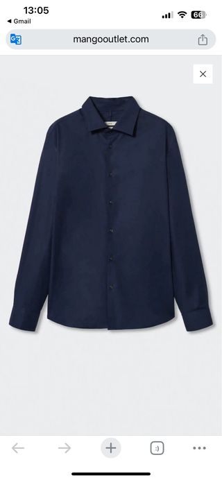 Camisa slim fit algodón Mango S