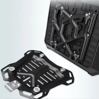 Baúl Moto 48 litros Aluminio Negro Mas Soporte