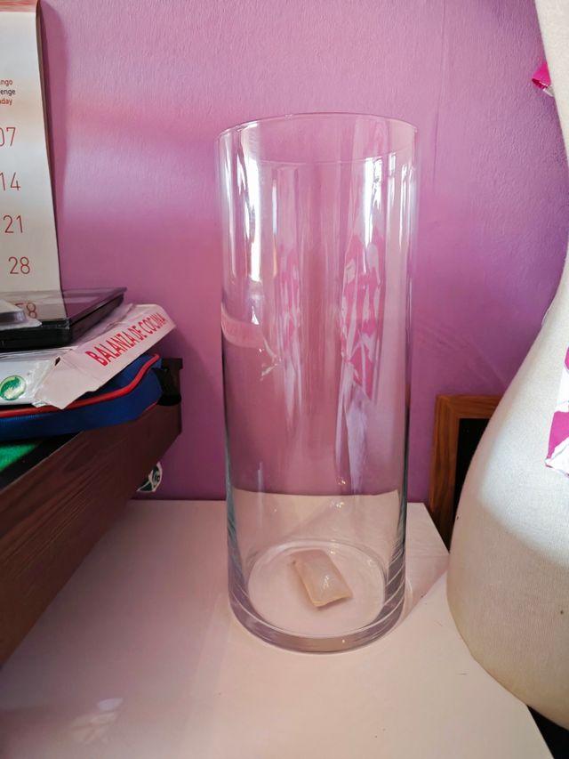 Jarron cristal redondo alto 30 alto x13 d10 euros