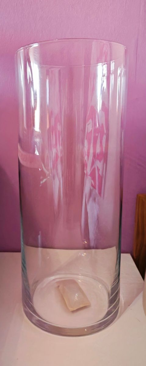 Jarron cristal redondo alto 30 alto x13 d10 euros