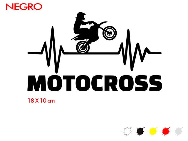 Pegatina  MOTOCROS ELECTROCARDIO