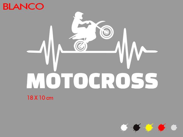 Pegatina  MOTOCROS ELECTROCARDIO