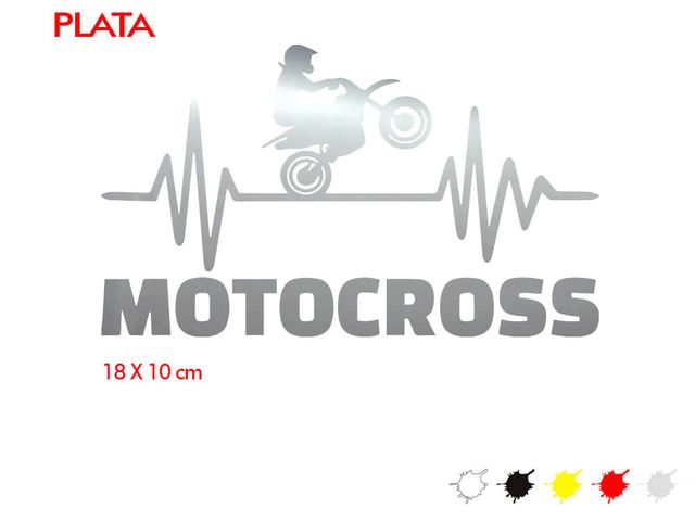 Pegatina  MOTOCROS ELECTROCARDIO