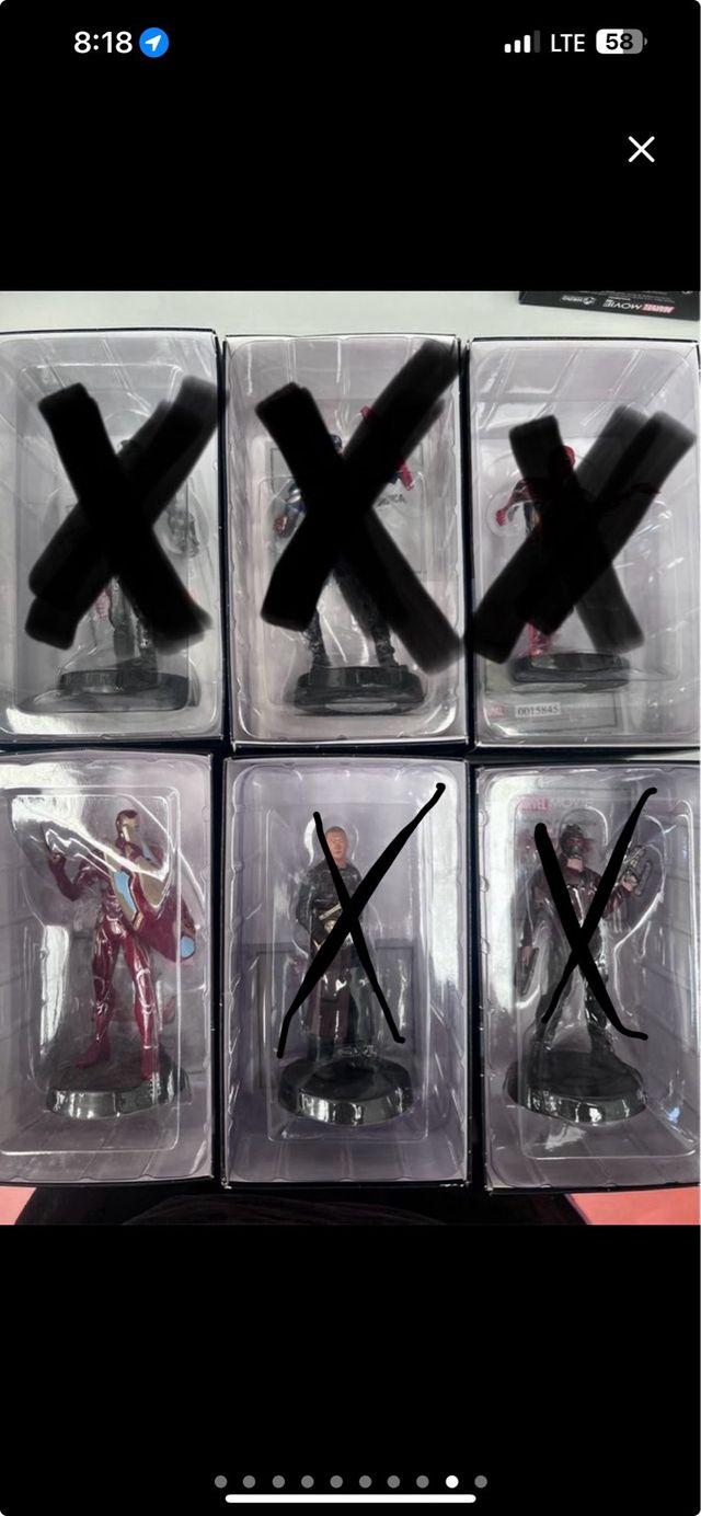 Figuras de la coleccion marvel movie collection