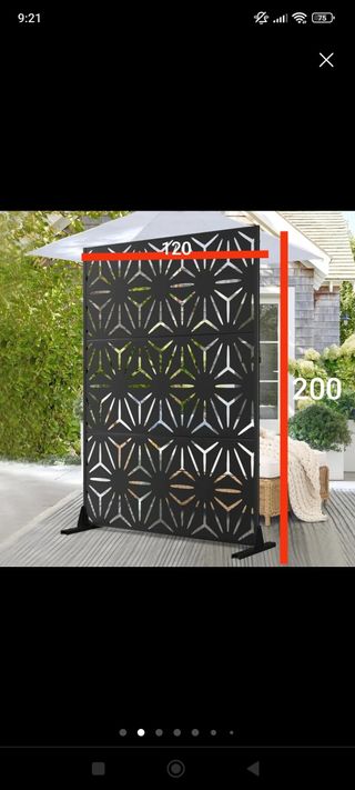 Separador de privacidad jardín o patio de metal