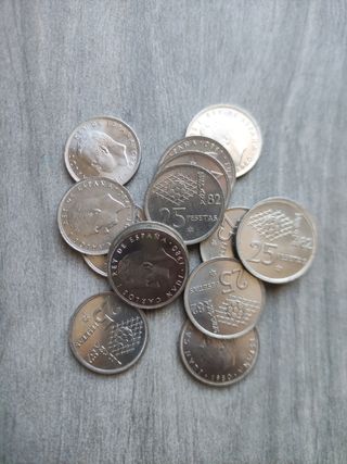 Moneda 25 pesetas mundial España 82