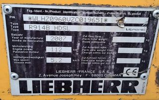Liebherr R914B HDSL Litronic 2007 B