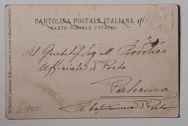 Napoli Veduta del Porto e Vesuvio