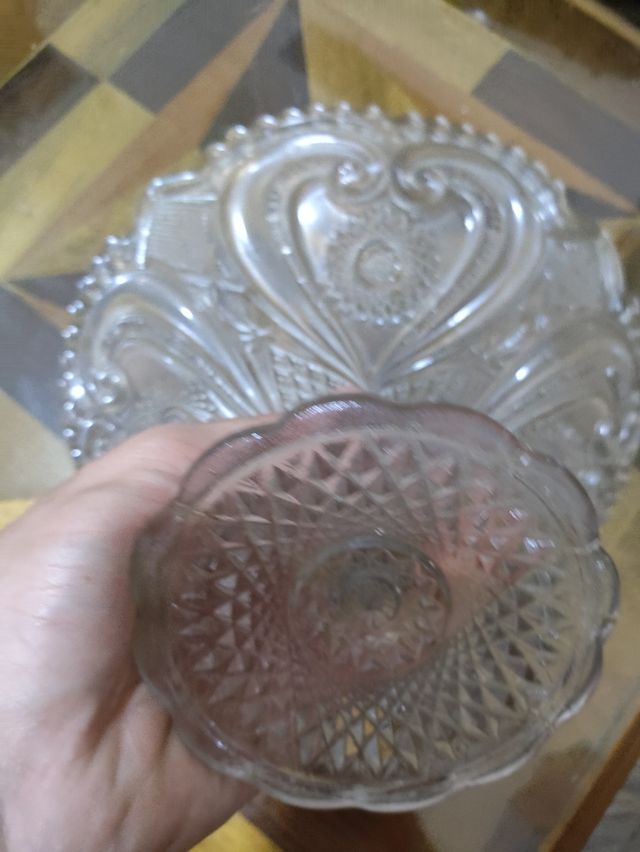 Frutero y soporte para tartas de vidrio