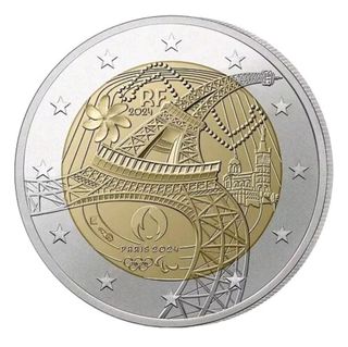 Moneda 2€ Francia 2024 Antorcha