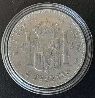 2 Pesetas 1879 E.M .M. ¡MBC+ / EBC-!