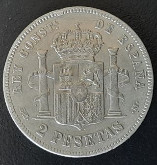 2 Pesetas 1879 E.M .M. ¡MBC+ / EBC-!