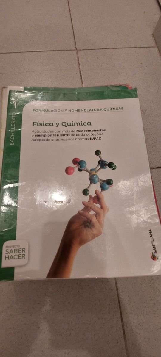 Libro Física y Química 1 Bach SANTILLANA
