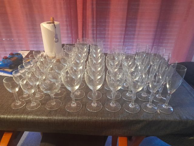 Juego de copas de cristal