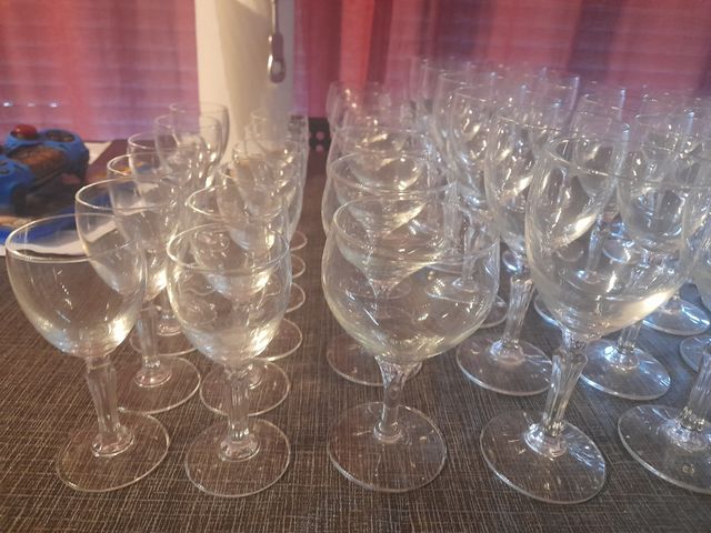 Juego de copas de cristal