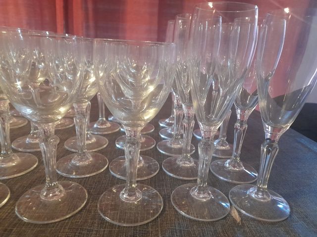 Juego de copas de cristal