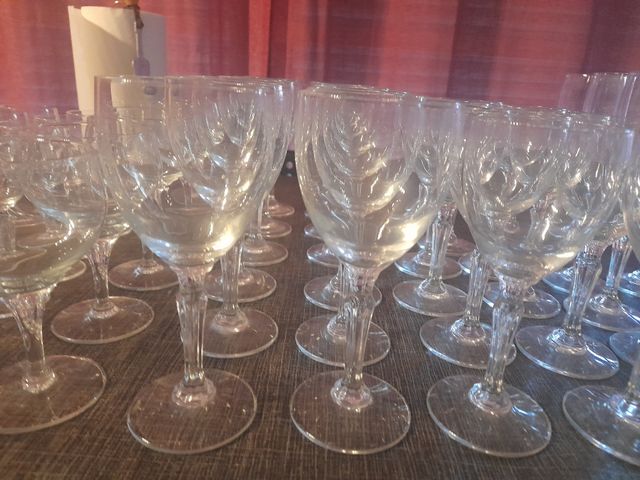 Juego de copas de cristal