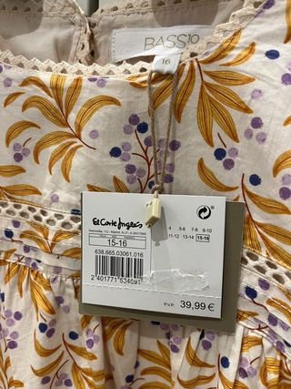 Vestido BASS10 El Corte Ingles niña/mujer NUEVO