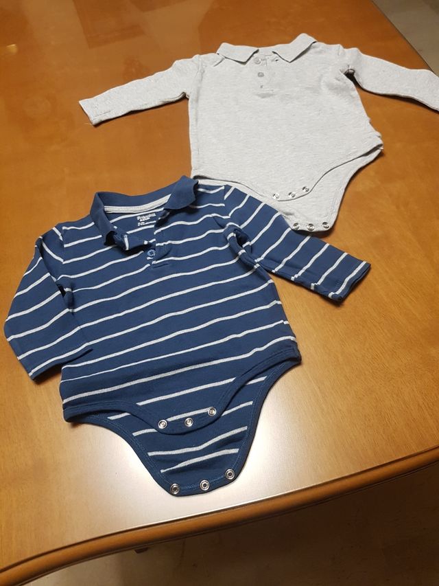 Lote 2 bodys bebe 68 cm..