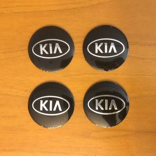 4 lenti adesive coprimozzo Kia 56mm nero