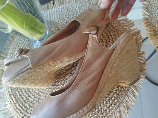 Sandalias. cuña esparto.T 38