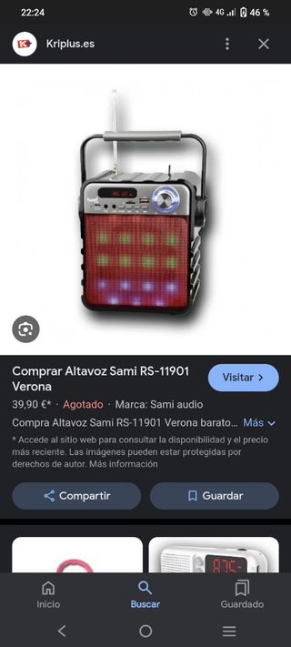 Radio con bluetooth luces
