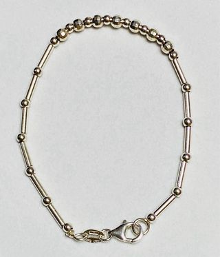 Pulsera de bolitas facetadas en plata de ley 925