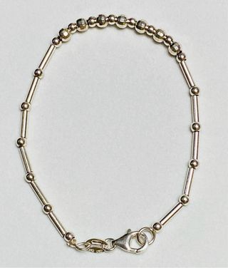 Pulsera de bolitas facetadas en plata de ley 925