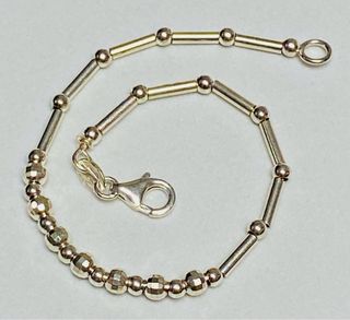 Pulsera de bolitas facetadas en plata de ley 925