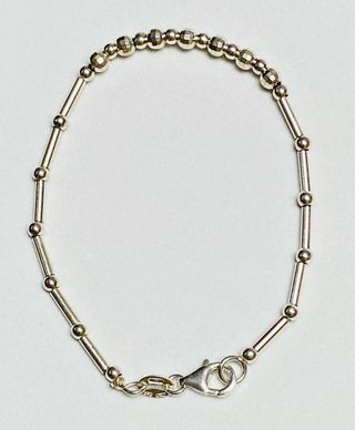 Pulsera de bolitas facetadas en plata de ley 925
