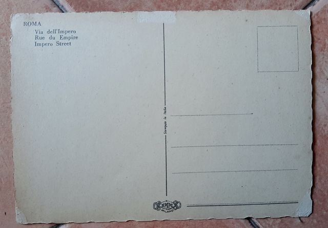 Roma Via dell'Impero Cartolina D'epoca