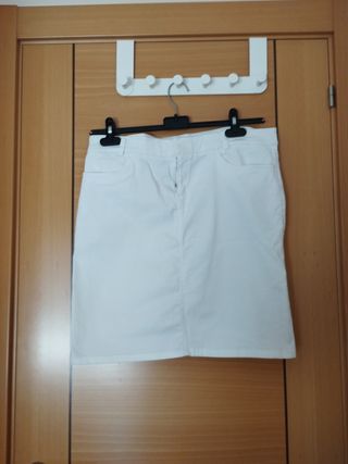 Falda vaquera blanca