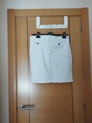 Falda vaquera blanca