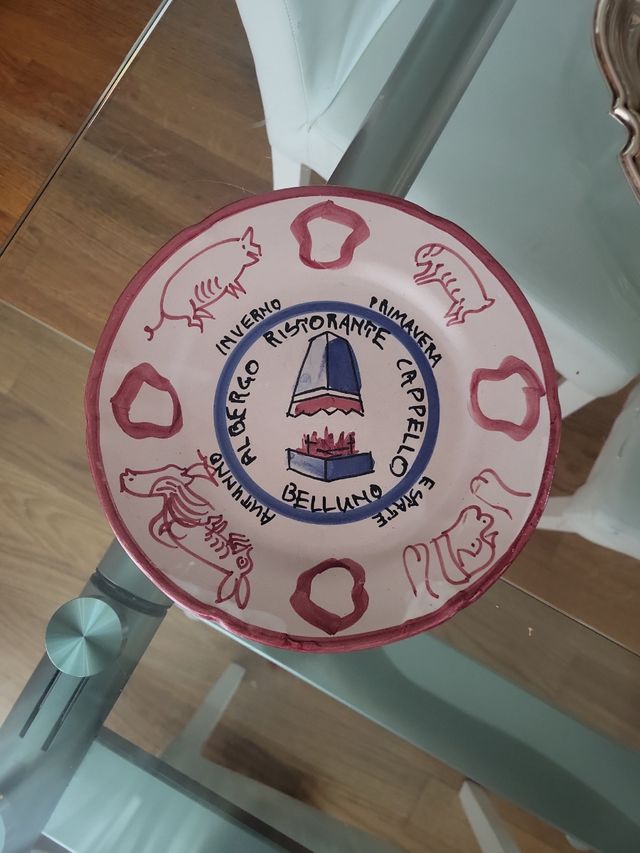 Piatto del Buon ricordo Cappello Belluno