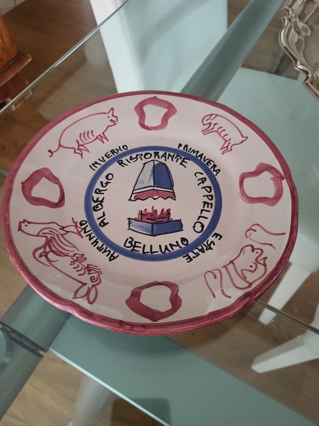 Piatto del Buon ricordo Cappello Belluno